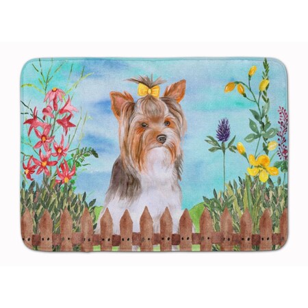 Carolines Treasures Yorkshire Terrier No. 2 Spring Machine Washable Memory Foam Mat CK1285RUG